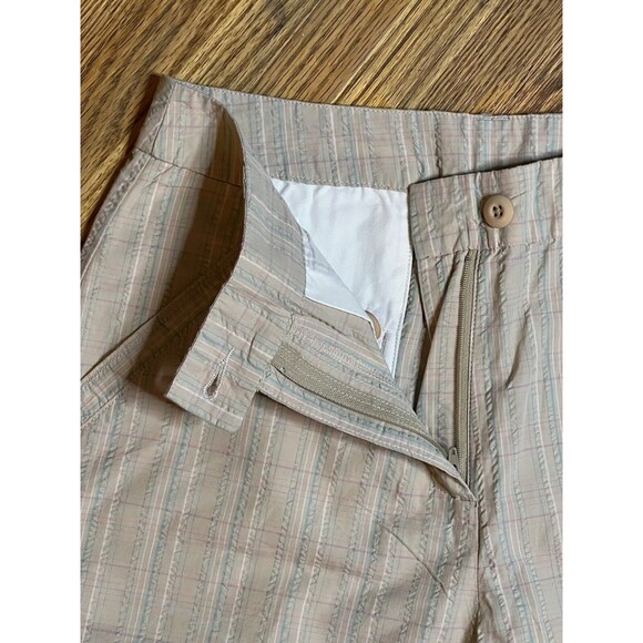 Woolrich Women’s Bermuda Khaki Checkered Shorts Size 6 NWT Pink Blue - Picture 5 of 13